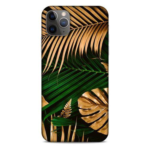 Lopard Apple Iphone 11 Pro Max Uyumlu Kılıf Bahar (6) Silikon Kılıf Altın Yapraklar
