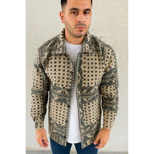 Erkek Polar Fermuarlı Sweatshirt – Kapüşonsuz, Cepli, Yumuşak Dokulu, Oversize Rahat Kalıp, Kışlık Sıcak Tutan Fermuarlı Üst - Bej