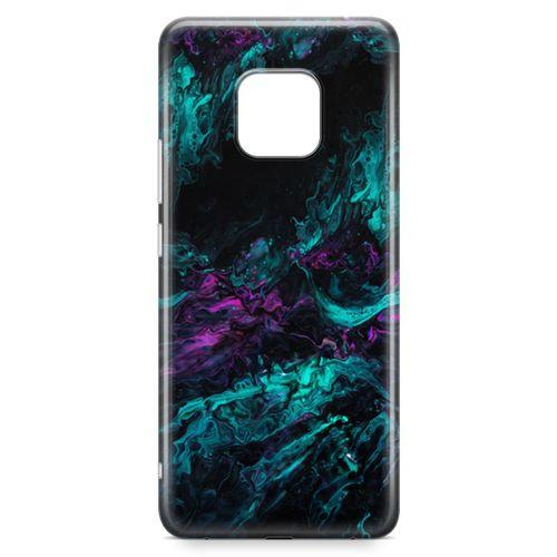 Huawei Mate 20 Pro Kılıf Dağılmış Mürekkep Arka Kapak Koruma Desenli Full Koruyucu