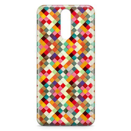 Huawei Nova 2i Kılıf Karo Taşlar Arka Kapak Koruma Desenli Full Koruyucu