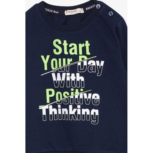 1.5-6 Yaş Erkek Çocuk Sweatshirt Yazı Baskılı