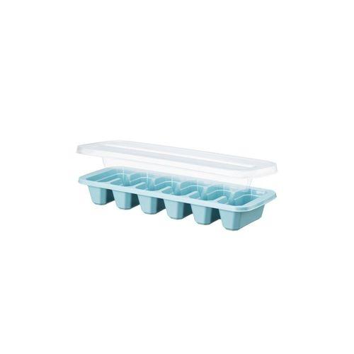 Kapaklı Büyük Boy Buz Kalıbı 12 Gözlü Buzluk Mavi