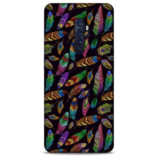 Oppo Reno 2 Kılıf Desenli Özel Seri Tüyler (15) Antişok Kılıf