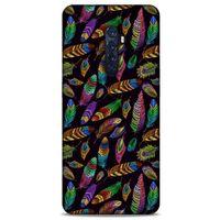 Oppo Reno 2 Kılıf Desenli Özel Seri Tüyler (15) Antişok Kılıf