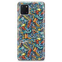 Samsung Galaxy Note 10 Lite Kılıf Deniz Sporları Doodle Arka Kapak Koruma Desenli Full Koruyucu