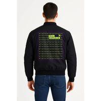 Arka Bomber Ceket - Siyah