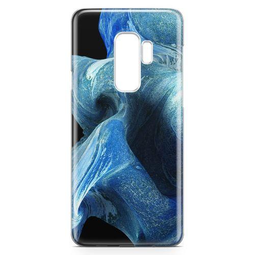 Samsung Galaxy S9 Plus Kılıf Mavi Kumlar Arka Kapak Koruma Desenli Full Koruyucu