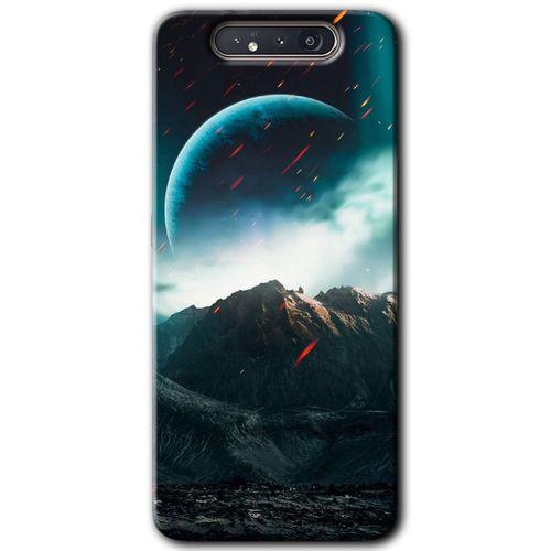 Galaxy A80 Kılıf HD Desen Baskılı Arka Kapak - Uzay Gökyüzü
