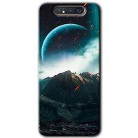 Galaxy A80 Kılıf HD Desen Baskılı Arka Kapak - Uzay Gökyüzü