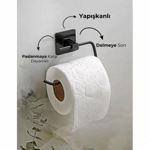 Metal Siyah Tuvalet Kağıtlığı
