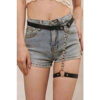 Zincirli Ayarlanabilir Şık Deri Jartiyer Harness - Brf961