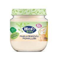 Çocuk Eğitici Gelişim Hero Baby Muzlu Bisküvili Muhallebi Kavanoz Mama 120 Gr
