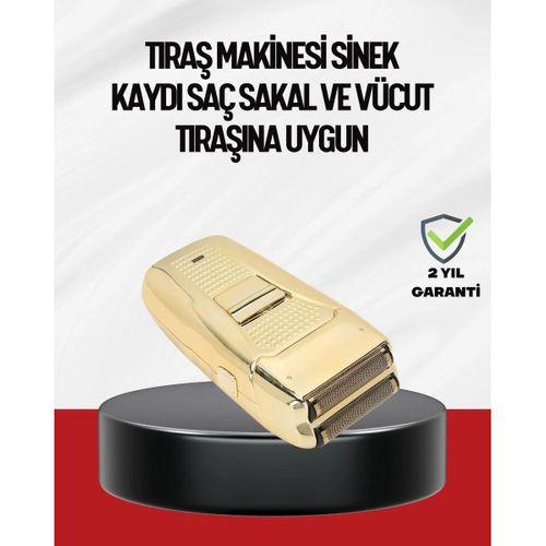 Altın Kaplama Kablolu Erkek Tıraş Makinesi Favori Atlı
