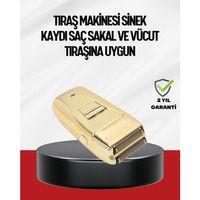 Altın Kaplama Kablolu Erkek Tıraş Makinesi Favori Atlı