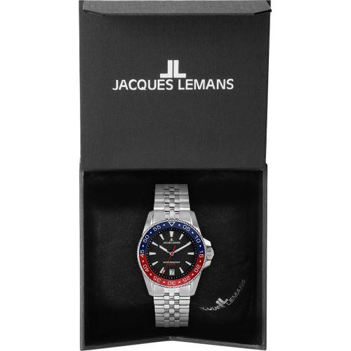 Jacques Lemans Liverpool JL.1-2205K Quartz Çelik Gri Siyah Kadran 20 ATM 41 mm Erkek Kol Saati