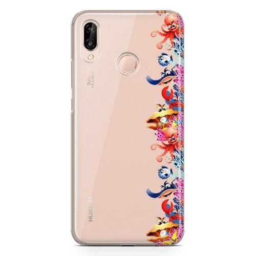 Huawei P20 Lite Kılıf Ahtapot Nemo Mercan Arka Kapak Koruma Desenli Full Koruyucu
