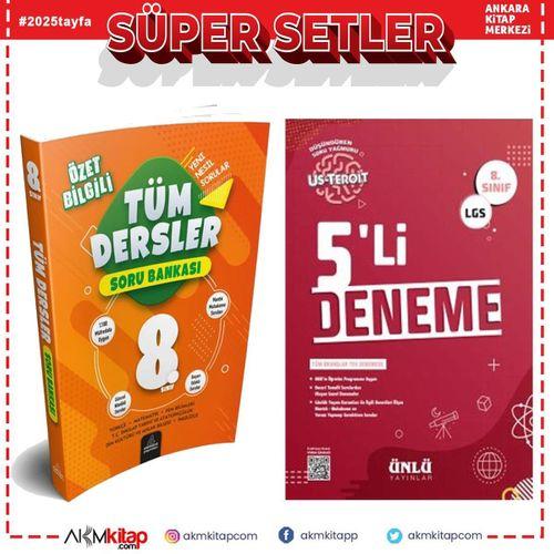 Element Yayınları 8. Sınıf Tüm Dersler Soru Bankası ve Ünlü 5 li Deneme Seti 2 Kitap