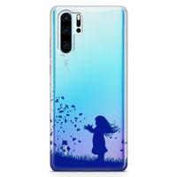 Huawei P30 Pro Kılıf Özgür Kız Arka Kapak Koruma Desenli Full Koruyucu
