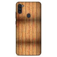 Lopard Samsung Galaxy M11 Uyumlu Kılıf Wood'X (11) Tam Koruma Baskılı