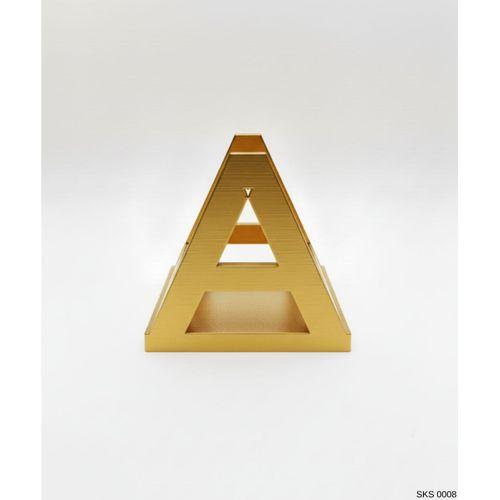 Gold A Harf Seklinde Mini Dekoratif Saksi Ismine Ozel Bas Harf Tasarim 75 Cm Masa Ustu Ofis Dekoru