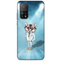 Xiaomi Mi 10T Pro 5G Kılıf FunnyMaX (40) Fit Silikon Kılıf Açık Mavi Kedi