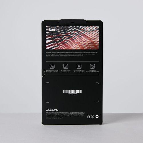 Galaxy Z Flip 7 Kılıf M-safe Şarj Özellikli Aramid Fiber Pitaka Tactile Woven Sunset-Moonrise Serisi Kapak