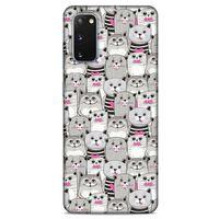 Lopard Samsung Galaxy S20 Uyumlu Kılıf Kediler (32) Soft Silikon Kılıf Pembe Burun