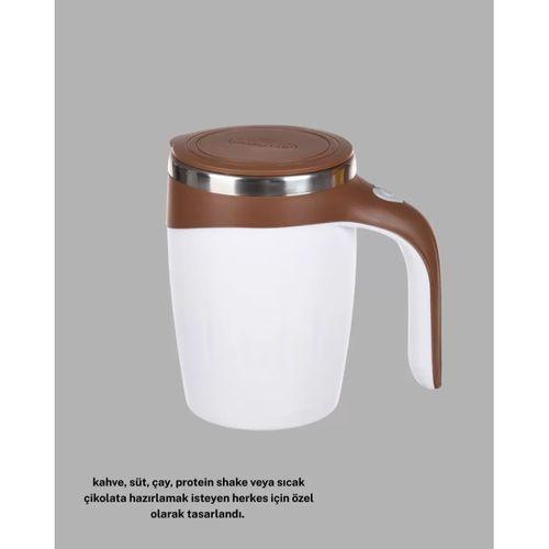 Manyetik Karıştırıcı Kupa Usb Şarjlı Otomatik Karıştırma Çift Katmanlı