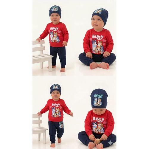 6/24 Ay Şapkalı Penye Bebek Takımı