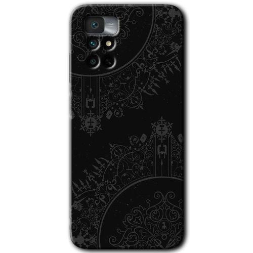 Redmi Note 11 4G Kılıf HD Desen Baskılı Arka Kapak - Siyah Mandala