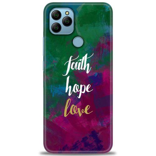 General Mobile GM 21 Kılıf HD Baskılı Kılıf - Faith Hope Love + Tam Ekran Koruyucu