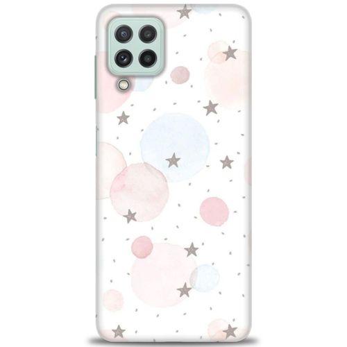 Samsung Galaxy M22 Kılıf HD Baskılı Kılıf - Yıldız Puantiye + Tam Ekran Koruyucu