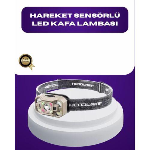 Wave Sensörlü Led Kafa Lambası Şarjlı Ayarlanabilir Işık