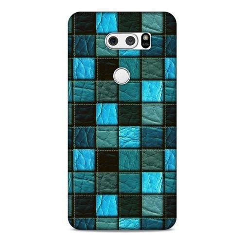 LG K50S Kılıf Patchwork (27) Tasarımlı Kılıf Turkuaz Siyah