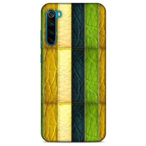 Xiaomi Redmi Note 8T Kılıf Patchwork (37) Silicone Cover Sarı Lacivert