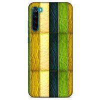Xiaomi Redmi Note 8T Kılıf Patchwork (37) Silicone Cover Sarı Lacivert