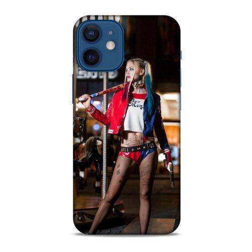 Apple iPhone 12 Mini Uyumlu Kılıf Harley Quinn (24) Darbe Emici Kılıf Kiraz kırmızısı