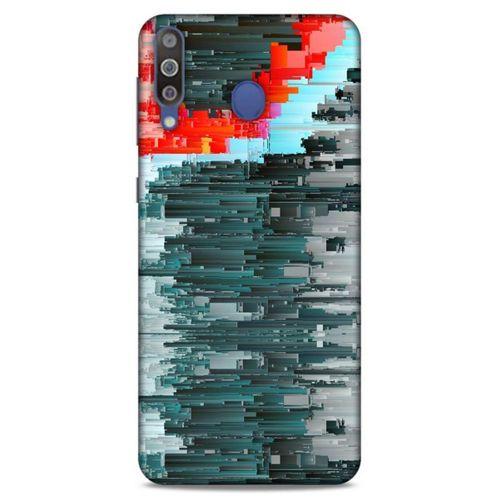 Lopard Samsung Galaxy M30 Uyumlu Kılıf PiXel (19) Kılıfları Gri Yeşil