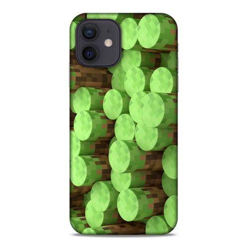 Lopard Apple iPhone 12 Uyumlu Kılıf PiXel (8) Baskılı Kılıf Yeşiller