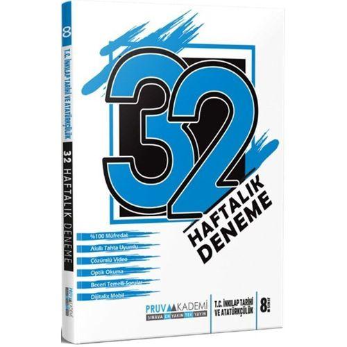 8. Sınıf T.C. İnkılap Tarihi ve Atatürkçülük 32 Haftalık Deneme Pruva Akademi