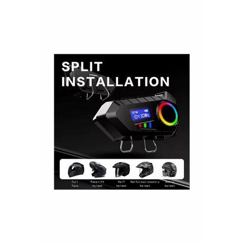 Y30 Kask Kulaklık Bluetooth Motosiklet Kulaklık Rgb Radyolu Intercom