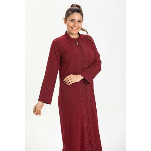 Cemre Şile Bezi Mevsimlik Ferace Bordo Brd