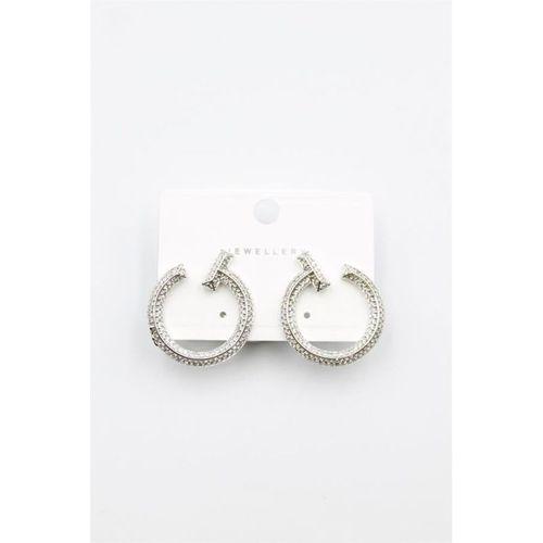 Zirkon Taşlı Küpe - Gümüş