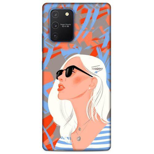 Lopard Samsung Galaxy S10 Lite Uyumlu Kılıf Sürreal Yüzler ♀ (13) Silikon Kap Baskılı