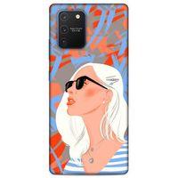 Lopard Samsung Galaxy S10 Lite Uyumlu Kılıf Sürreal Yüzler ♀ (13) Silikon Kap Baskılı