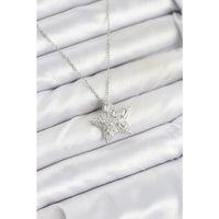 316L Çelik Zincir Gümüş Renk Yıldız Model Kadın Kolye