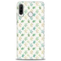 Huawei P30 Lite Kılıf HD Baskılı Kılıf - Minik Tosbağalar + Tam Ekran Koruyucu