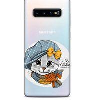 Zoologix (43) Samsung Galaxy S10 Plus Şeffaf Kılıf Silikon Desenli