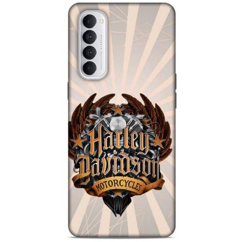 Oppo Reno 4 Pro Uyumlu Kılıf Motorsiklet (3) Kapak Harley Davidson