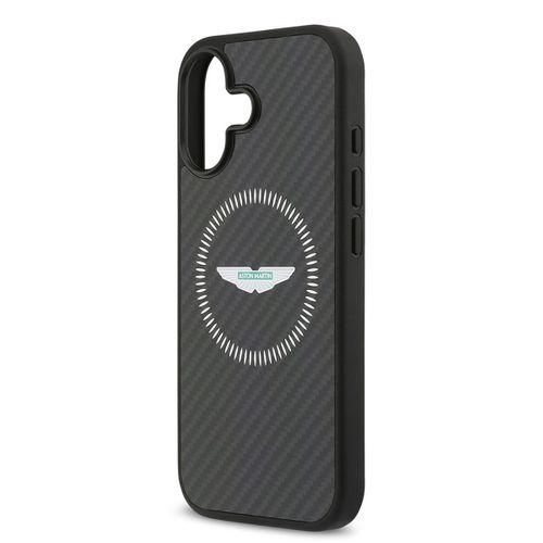 Apple iPhone 17 Kılıf Aston Martin Orjinal Lisanslı M-safe Şarj Özellikli Karbon Fiber Kevlar Kapak
